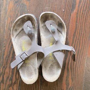 Birkenstock leather thongs
